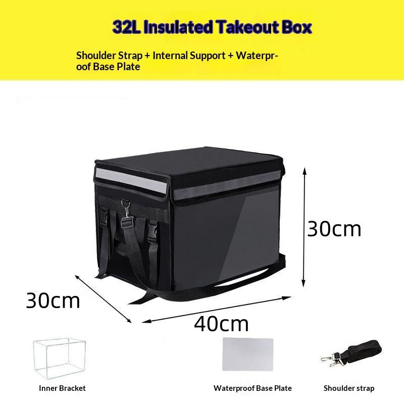 Thick Waterproof Insulated Delivery Bag For Shippers 22L 32L Shoulder Strap Included Large Capacity