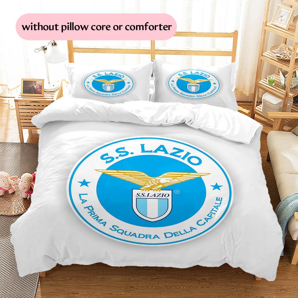 Lazio Pattern Bedding Quilt Set Home Decoration Gift (1 * Duvet Cover + 2 * Pillowcase Without Core)