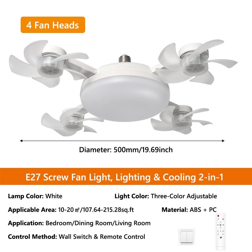 3-Speed Settings Drone Fan Light Quiet Remote-Control Fan Light  for Living Room and Bedroom