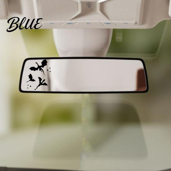 Funny Holiday Party Supplies Flying Bat Car Rearview Mirror Stickers PVC Decals for Vehicle Adhesive Decor Mirrors Exterior Decoration Waterproof