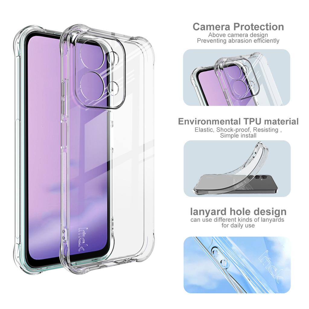 For POCO C85 4G Phone Case IMAK Shock-resistant Soft Case