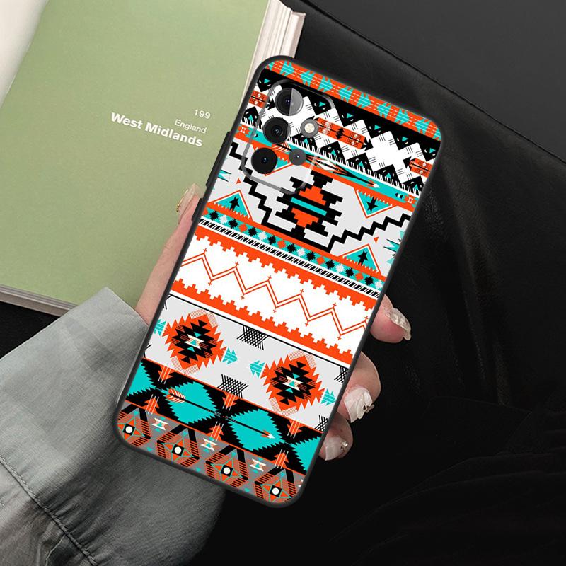 Native American Nahtlos Tribal Boho Für Samsung Galaxy A05 A06 A36 A26 A16 A54 A34 A14 A22 A32 A52 A55 A35 A15 A53 A13 A56 Hülle