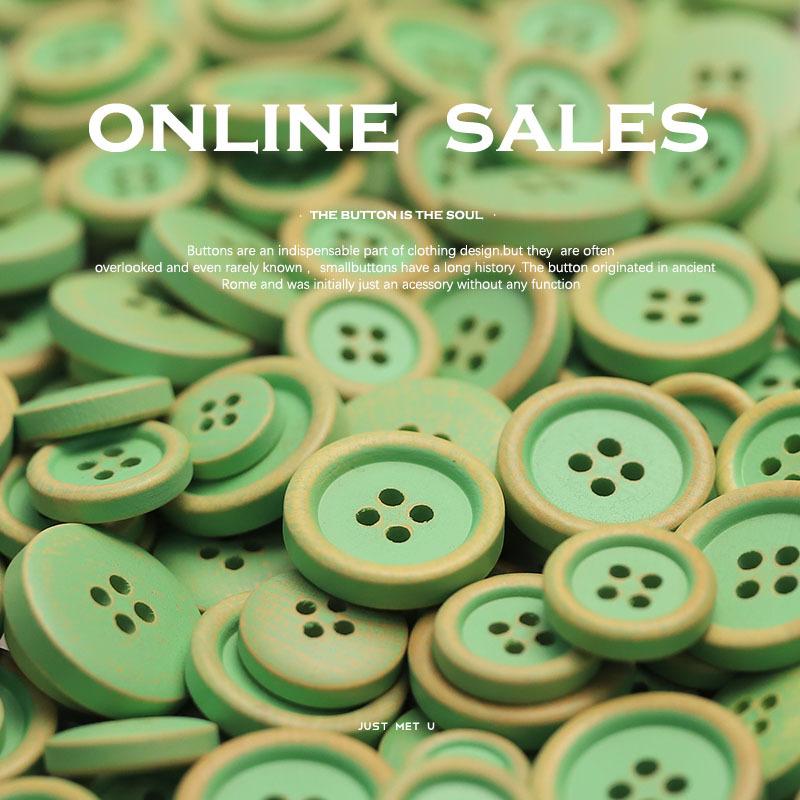 5Pcs Four-Eye Wooden Button Versatile Shirt Knitted Cardigan Jacket Sweater Clothing Button Versatile Clothing