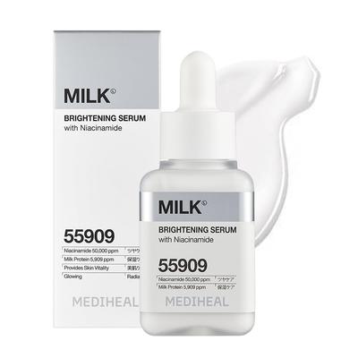 MEDIHEAL OFFICIAL Melk Lysnende Serum og CICA Infusjons Serum for Fuktighetsgivende Hud 40ml, Glutation, Niacinamid, Glødende,