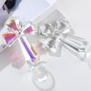 Handmade Crystal Cross Ornament AB Color Crosses Figurine Christian Cross Crafts  Birthday Gift