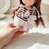 10cm doll Striped Camisole Set Tie Straps Lace Skirt Outfit Ruffled Hem Clothes