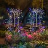 Decorative Solar Powered Willow Tree Lamp 8 Lighting Modes 120LED Solar-Powered Garden Lights Pathway Flowers Lights Lawn