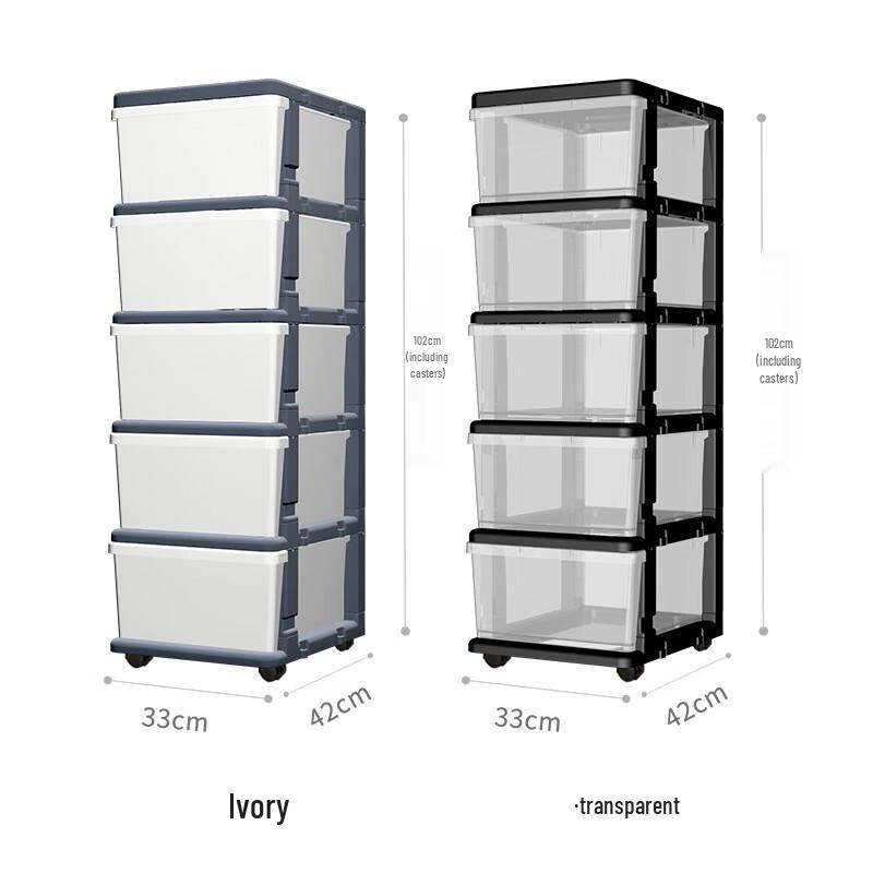 SPACEXPERT 5-Tier Slim Rolling Storage Cart