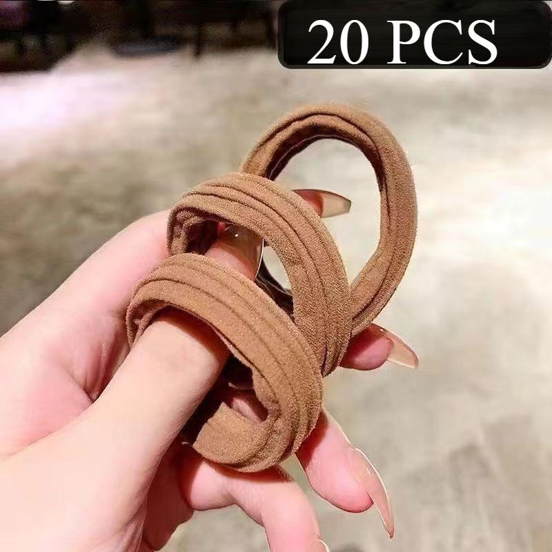 

20PCS High Elasticity and Durable Headband for Women Without Damaging Headwear Hair Ties Ponytail Holder Scrunchies Accessorie жёлтый
