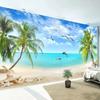Wallpaper 3d Coconut Tree Beach Seascape Photo Wall Paper Living Room Tv Sofa Bedroom Background Wall Mural