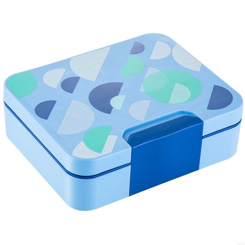 Kinder Lunchbox Set mit 3 Fächern, Behälter und kleiner Tasse, Auslaufsicher für Schulessen und Kita-Mahlzeiten B03E