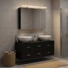 Bathroom Furniture Set 4 Pcs Black Oak Engineered Wood and Glass