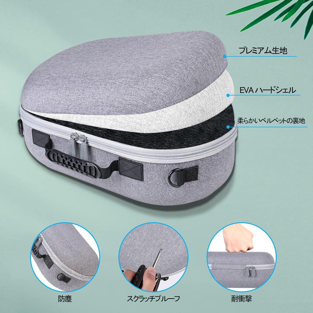 Aenllosi Compatible Storage Case for Meta Quest 3/Quest Pro VR Headsets, Scratch-Resistant and Impact-Resistant Ash White (Case Only)