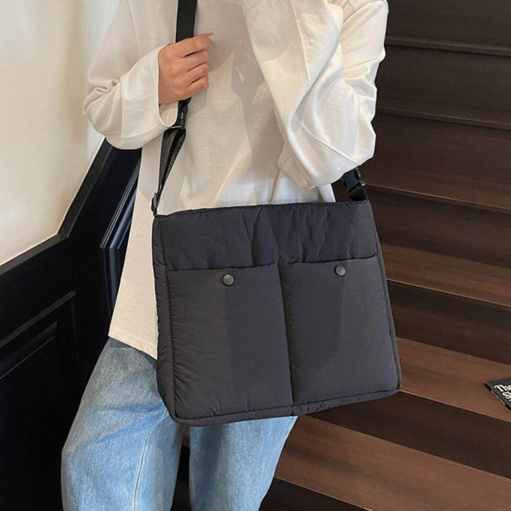 Tote Bag Space Cotton Crossbody Bag Down Laptop Bag Cute Korean Shoulder Bag Lady