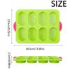 8 Grids Bread Baking Form Silicone Hamburger Bun Mold Silicone Baking Pan  Kitchen Bakeware