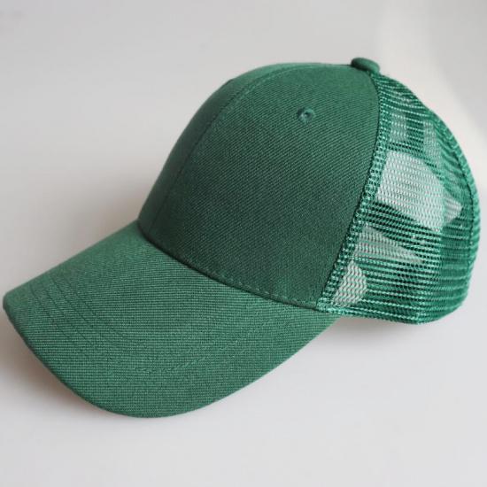 

Popular European and American unisex solid color blank six-panel mesh cap, outdoor sunshade mesh cap, baseball cap, duckbill cap Adjustable зелёный