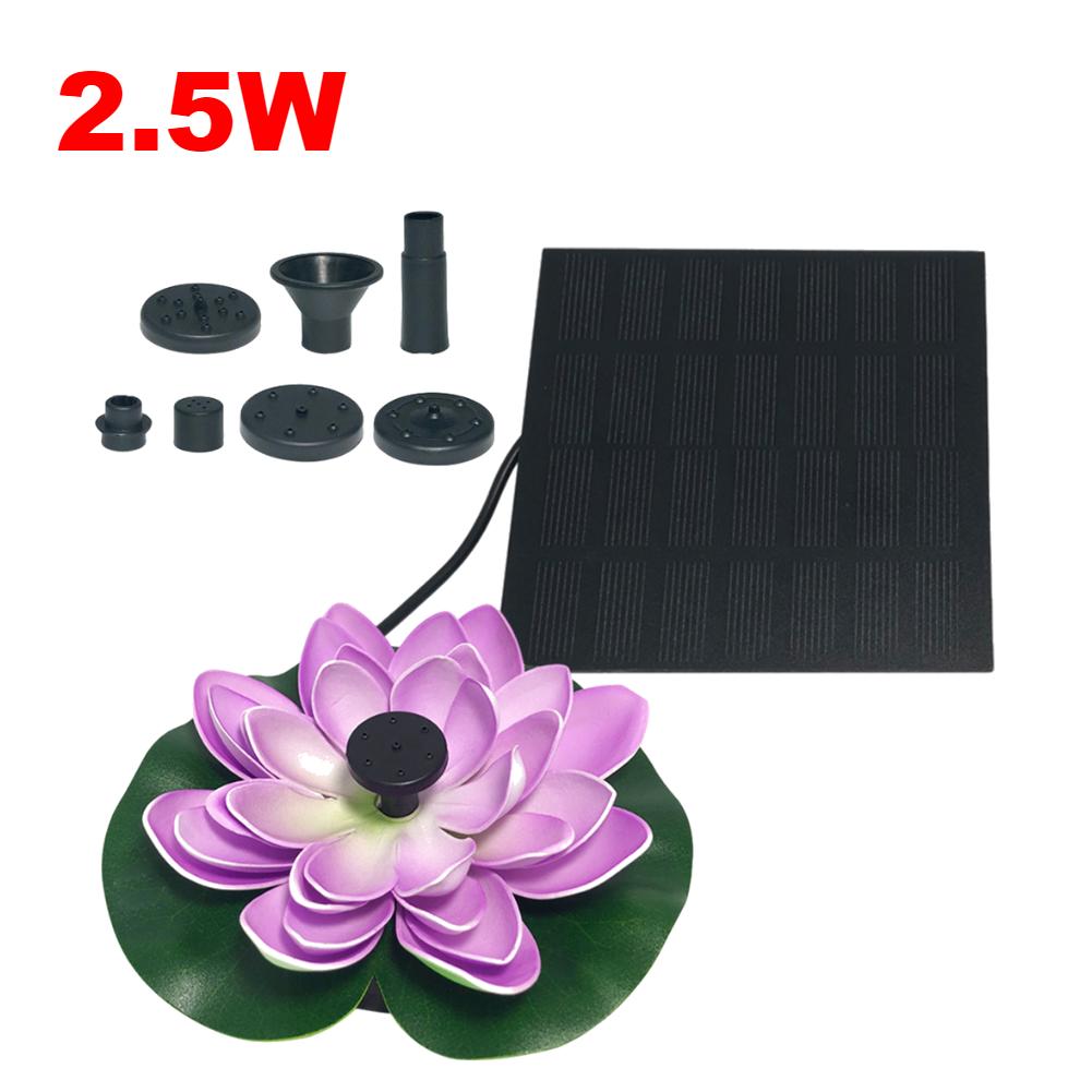 Lotus Solar Water Fountain Brushless Pump Floating Garden Fountain Solar Powered Fountain for Outdoor Bird Bath Pond Decoration