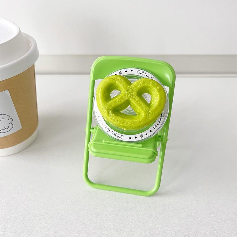 Simulated Cookie 3D Phone Airbag Holder With Magnetic Suction Stretchable Creative Chocolate Desktop