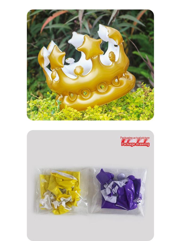 Inflatable PVC Crown for Masquerade Parties and Birthdays