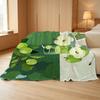 Soft Flannel Fleece Blanket, Green Apple Collection – Breathable Warm Cozy Throw for Home Decor, Casual Use, Ideal for Christmas & Halloween