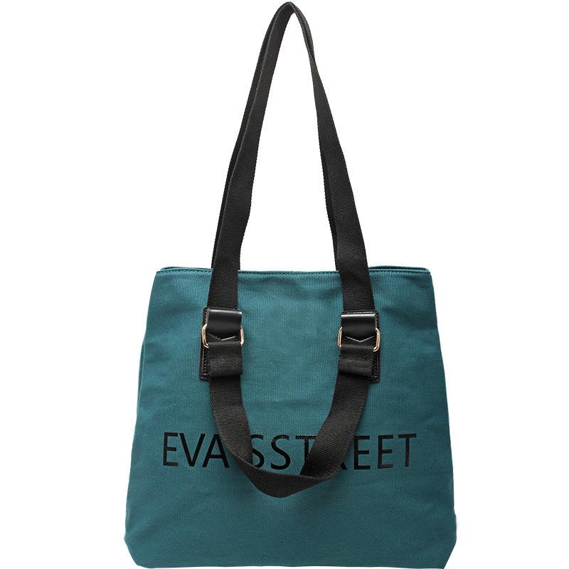 

Portable canvas bag large capacity bag women s fashion commuter to work shoulder bag tote bag