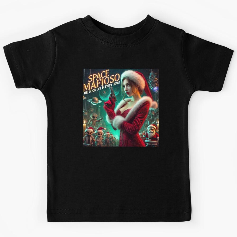 Futuristic Space Mafioso Christmas Femme Kids T-Shirt 170