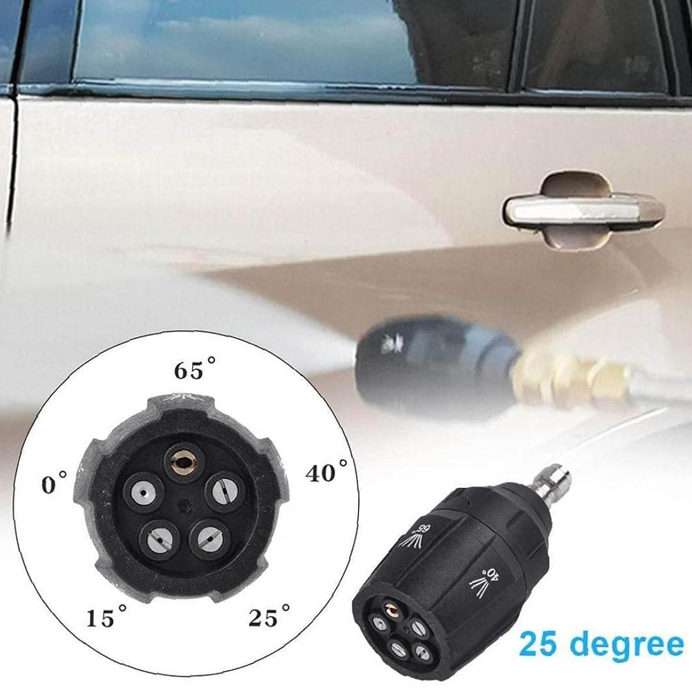 0/15/25/40/65 Degrees Nozzle 1/4in Quick Connector Adjustable Head Tips