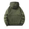 Mens Hooded Half-Zip Sweatshirt Loose Solid Color Casual Sportswear