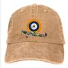 Popular washed old baseball cap World War II Spitfire fighter print sunshade cap sun cap