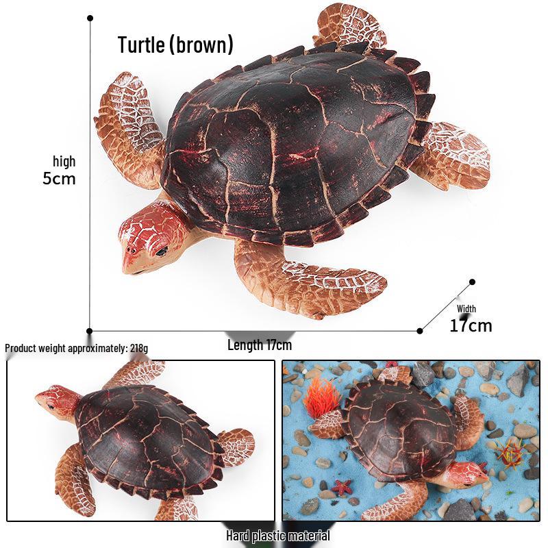 Children s Cognitive Amphibious Turtle Toy - Large Static Sea and Land Reptile Model