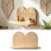 Multi-Layer Design Boho Shelves Decorative Wooden Shelves Boho Style Wall Mounted Shelves Bedroom