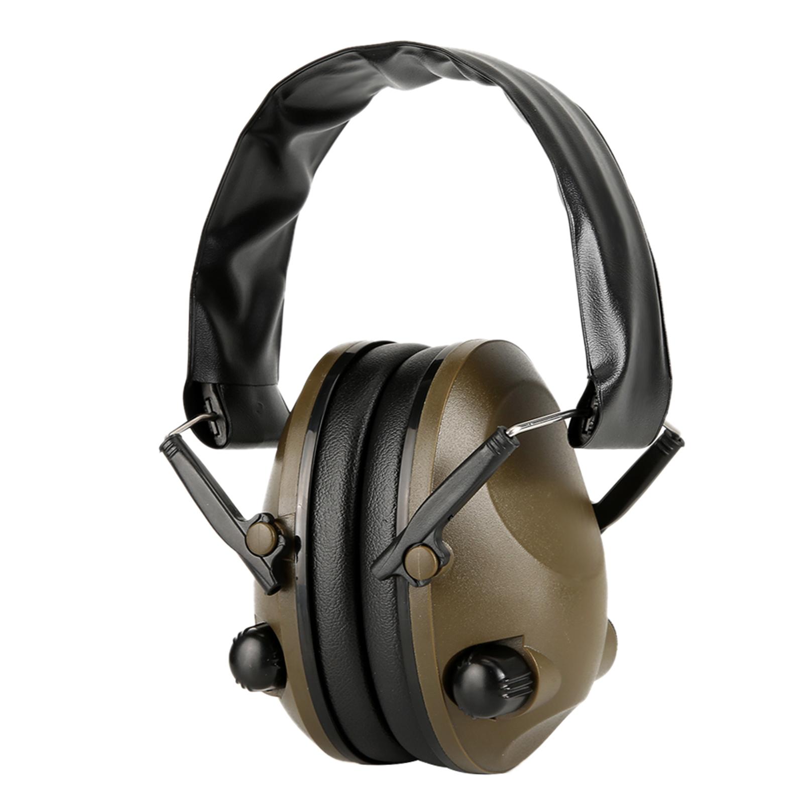 

6s Smart Sound Insulation Earmuff Noise Concelling Reduction Active Headphone OD Green