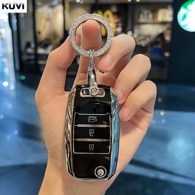 TPU Car Flip Key Case Cover Shell Fob For KIA RIO 3 K2 K3 K4 K5 Sportege Picanto Optima Soul Ceed Sorento Forte Stinger Cerato