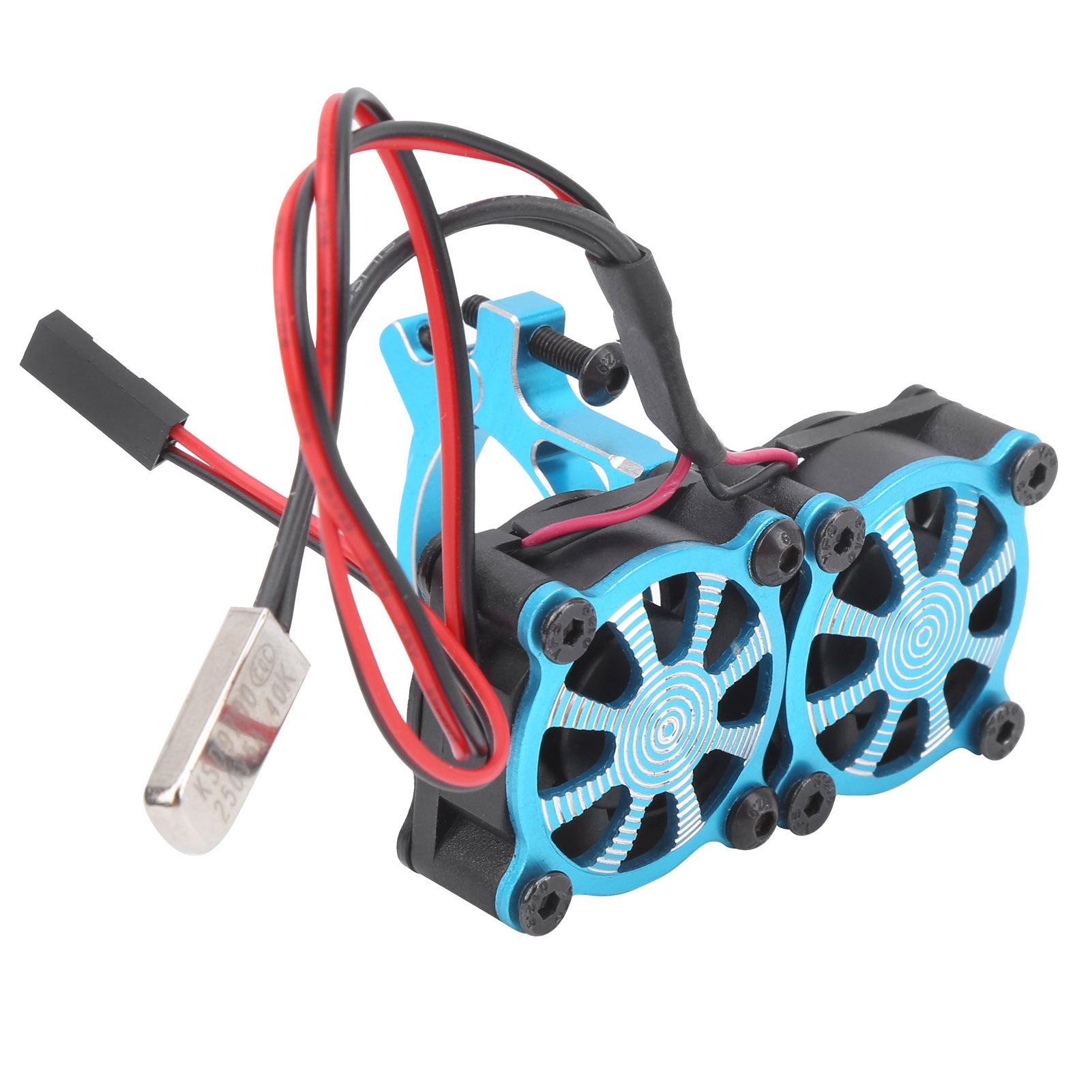 

Подвійний вентилятор охолодження Регульований двигун Радіатор Модернізація Запасні частини для TRX4 1 10 RC Автомобіля Blue синій