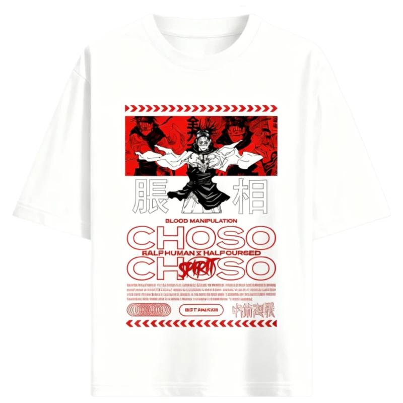 Jujutsu Kaisen Anime Choso Printing Cotton T-shirt Men and Women Harajuku Fashion Loose Summer Anime Peripheral Clothing 2026