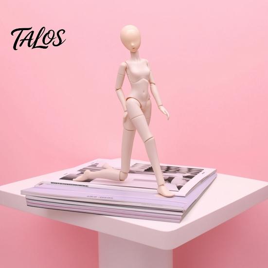 Flexibele Actiefiguur 1/6 Schaal Poppenlichaam met 3 Nekadapters, 9,8-Inch Blanco PVC Gewricht, Gearticuleerd Miniatuur Vrouwelijk voor Custom Realistisch
