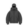 Men's Winter Sportswear Hoodie with Integrated Mask and Zipper Closure