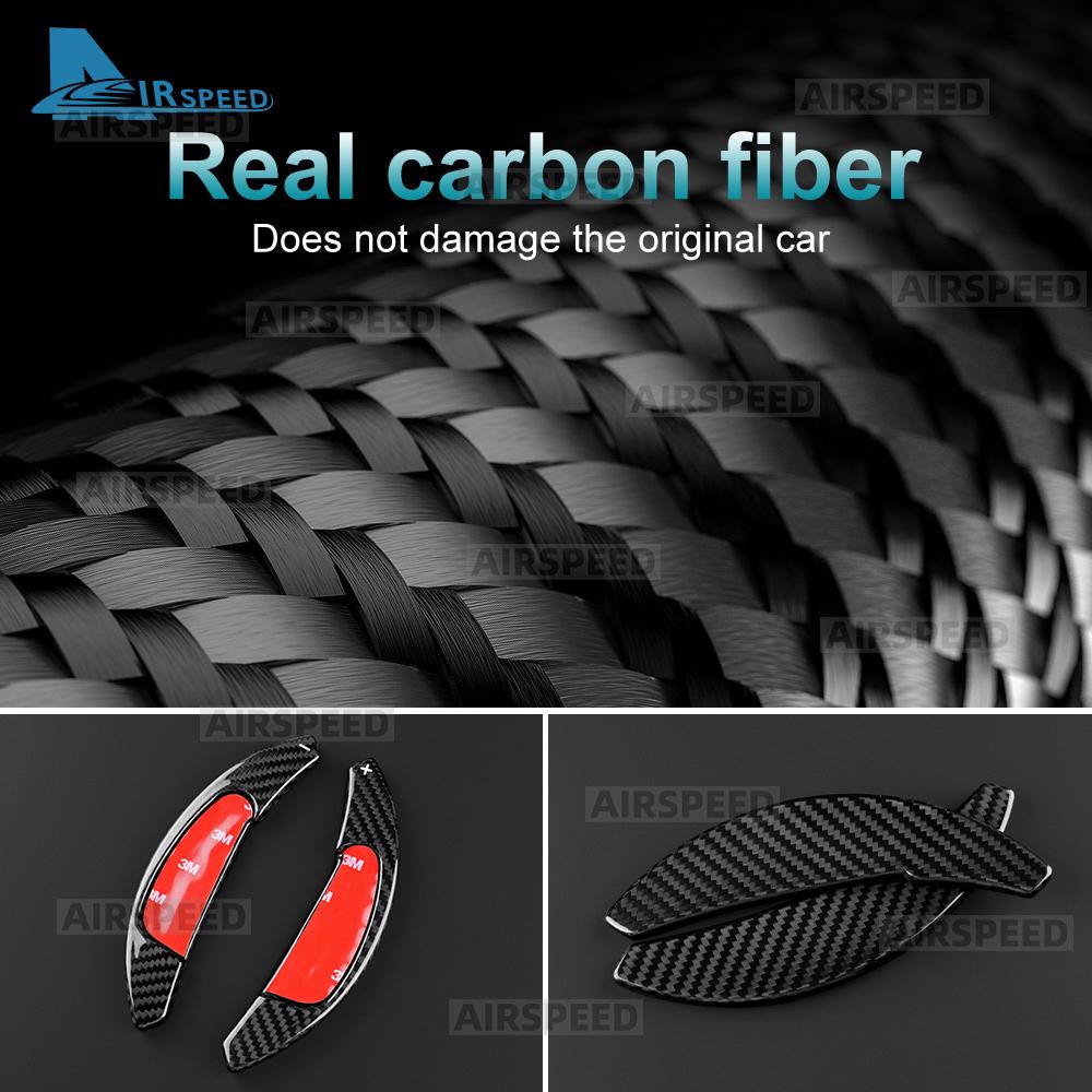 Real Hard Carbon Fiber For Abarth 595 695 2012-2019 2020 2021 2022 2023 2024 Car Steering Wheel Shift Paddle Gear DSG Extension