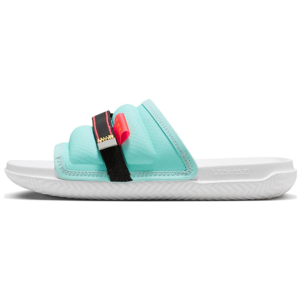 Air Jordan Super Play Slide Island Green Laser Orange Men Sneakers White Black Lightning-Crimson FJ7686-381