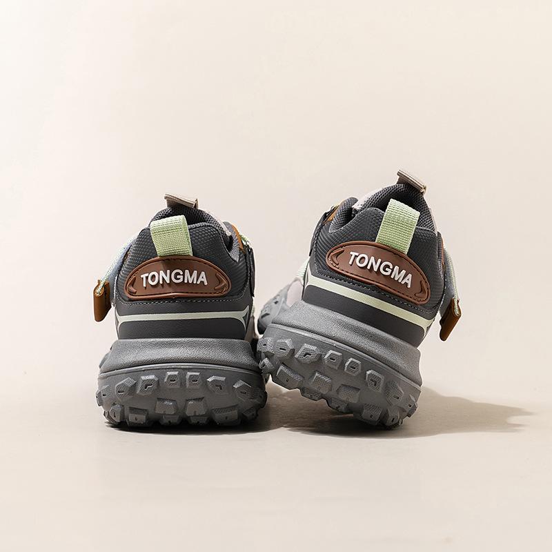 Children's Velcro Leather Sneakers for Spring and Autumn – Boys' Sports and Hiking Shoes