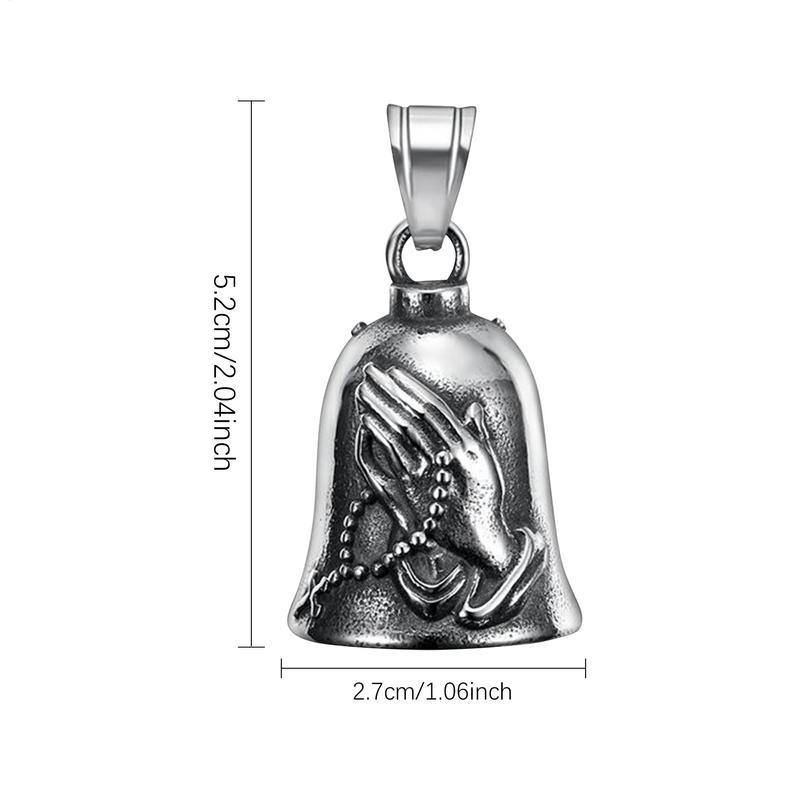 1pc Motorcycle Lucky Bell Praying Hand Luck Bell Luck Riding Bells 3D Motorcycle Bell Biker Motorcycle Safety Bell Decoration