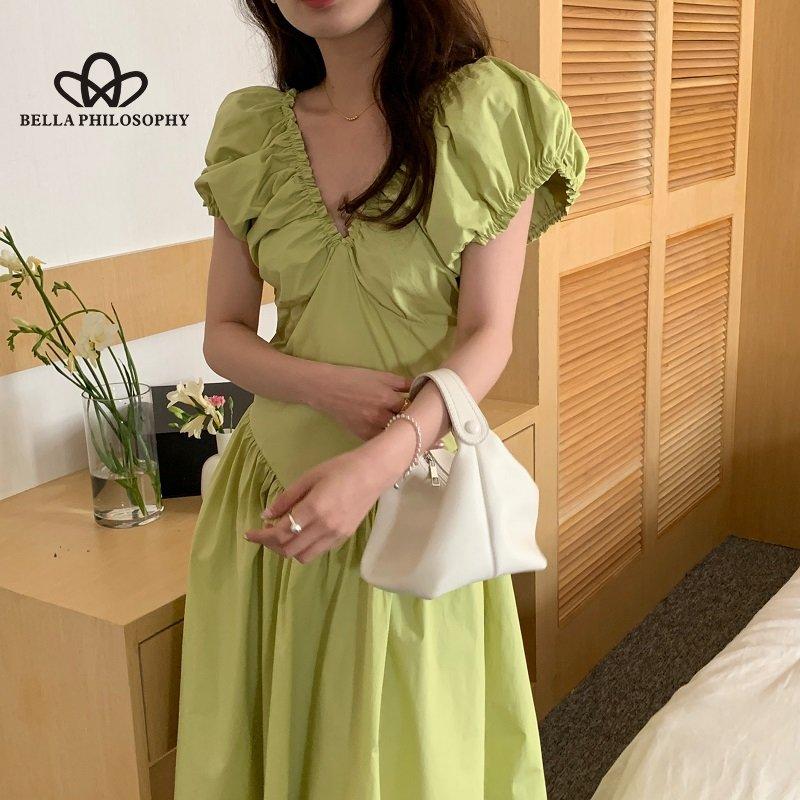 Francouzské retro Hepburn elegantní plisovaný výstřih bez rukávů Středně dlouhé šaty úzkého střihu Dámská móda Elegantní společenské dlouhé šaty