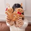 Gingerbread Man Plush Pendant - Funny Christmas Cookie Doll Keychain