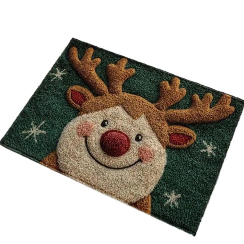 Christmas Door Mat Red Santa Claus Outdoor And Indoor Gingerbread Deer Carpet New Year 2026 Merry Christmas Home Decor Foot Mat