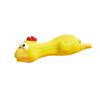 Funny Orange Chicken Squeaky Dog Toy, Durable Latex Chew Toy for Dogs, Interactive Puppy Teething Toy