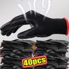24PAIRS Nylon Safety Working Gloves Nitrile Coated Builders Excellent Grip Gardening Grip Industrial Protective Working Gloves
