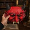 Demon Propgewijs in Vintage Stijl Halloween Schuim Masker Rode Duivel Eng Half Gezicht Donkere Sfeer Decoratie Masker voor Cosplay Kostuum Maskeradefeest