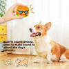 Rubber-coated Sound-producing Toy Hamburger Dog Teething and Cleaning Sound Hamburger Bag Pet Toy