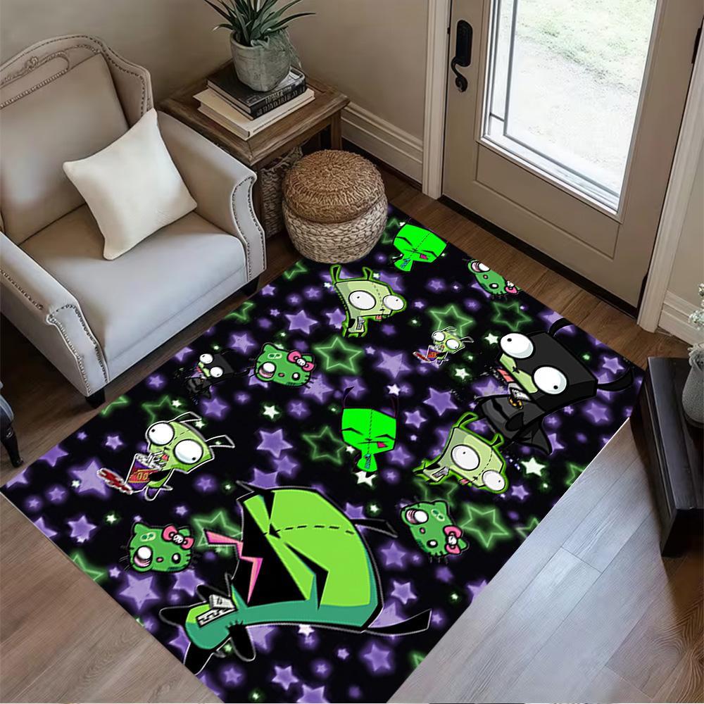 Zombie Invasion Floor Mat Perfect for Playrooms Bedrooms Balcony Study room Anti-slip Rug Anime Office Decor Wedding Party Gift