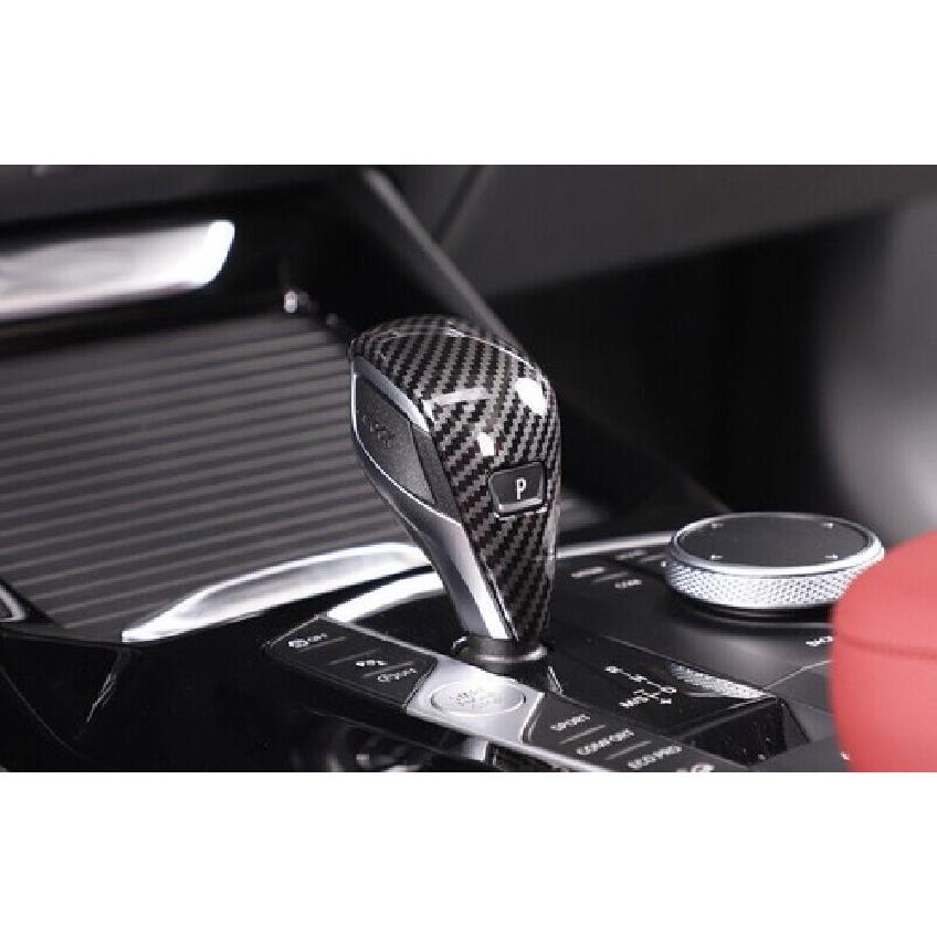 For BMW X3 iX3 -23 ABS Carbon Fiber Center Gear Shift Lever Knob Cover Trim